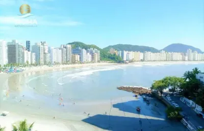 Frente mar - apartamento à venda com 4 quartos, condomínio com lazer, praia das astúrias, guarujá.