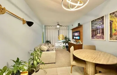 Apartamento com 2 dormitórios, 75 m² - venda por r$ 440.000 ou aluguel por r$ 3.700/ano - pitangueiras - guarujá/sp.