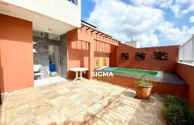 Cobertura com 3 quartos sendo 1 suíte à venda, 160 m² por r$ 750.000 - jardim astúrias - guarujá/sp.
