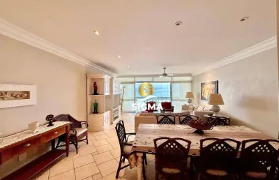 Frente mar - apartamento com 3 suítes à venda, 181 m² por r$ 1.500.000 - pitangueiras - guarujá/sp.