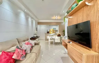 Apartamento com 3 quartos sendo 1 suíte à venda, 90 m² por r$ 695.000 - pitangueiras - guarujá/sp.