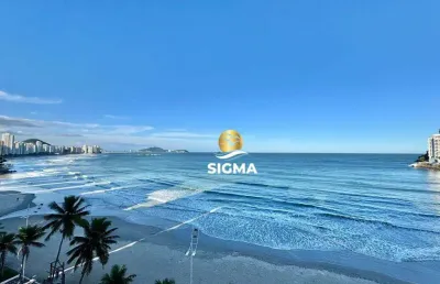 Frente mar - apartamento com 3 dormitórios sendo 1 suíte à venda, 160 m² por r$ 1.250.000 - jardim astúrias - guarujá/sp.