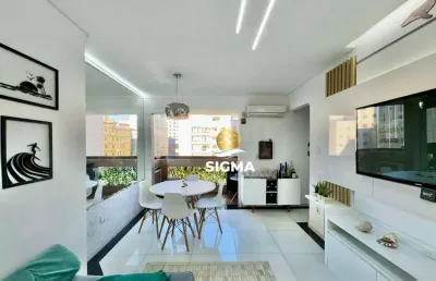 Apartamento com 2 quartos sendo 1 suíte à venda, 65 m² por r$ 480.000 - jardim astúrias - guarujá/sp.