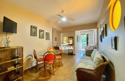 Apartamento com 2 dormitórios à venda, 80 m² por r$ 410.000 - jardim astúrias - guarujá/sp.