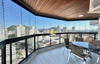 Apartamento com 3 quartos sendo 2 suítes à venda, 116 m² por r$ 850.000 - jardim astúrias - guarujá/sp.