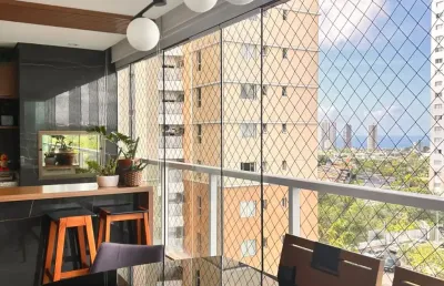 Apartamento greenvilli 34 mobiliado, vista mar,  decoradissimo