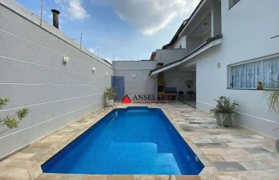 Sobrado com 3 dormitórios, sendo 3 suítes - com piscina - à venda, 297 m² por r$ 2.400.000 - parque dos pássaros - são bernardo do campo/sp