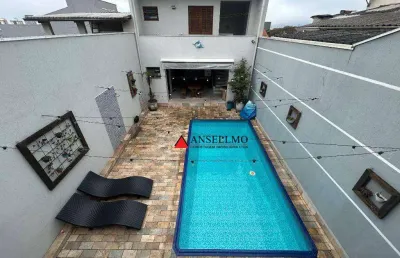 Sobrado com 3 dormitórios para alugar, 265 m² por r$ 14.724,60/mês - vila alzira - santo andré/sp