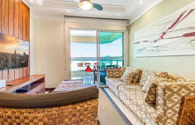 Apartamento com vista para o mar com 2 dormitórios, 150 m² - venda por r$ 849.000 ou aluguel por r$ 7.650/mês - balneário guarujá - guarujá/sp