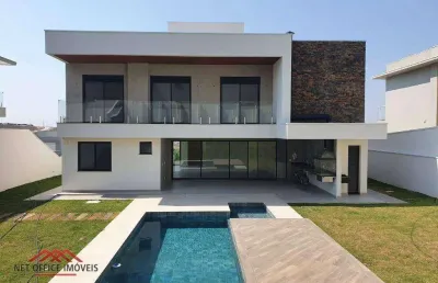 Casa com 4 dormitórios à venda, 437 m² por r$ 5.000.000,00 - condomínio reserva do paratehy - são josé dos campos/sp