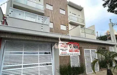 Cobertura nova com 2 dormitórios à venda, 55 m² + 55 m² por r$690.000 - santa maria - santo andré/sp