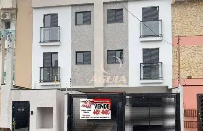 Cobertura com 2 dormitórios à venda, 35 m² + 35 m² por r$ 450.000 - vila pires - santo andré/sp