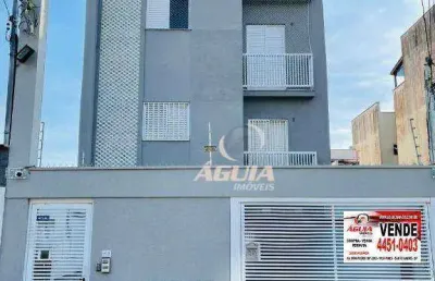 Cobertura com 3 dormitórios à venda, 44 m²+ 44 m²  por r$ 426.000 - vila tibiriçá - santo andré/sp