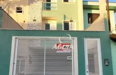 Cobertura com 2 dormitórios à venda, 47 m² + 47 m² por r$ 435.000- vila pires - santo andré/sp