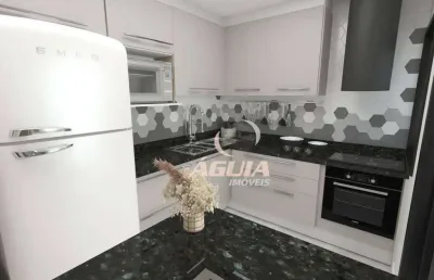 Apartamento com 2 dormitórios à venda, 50 m² por r$ 400.000 - centro - santo andré/sp