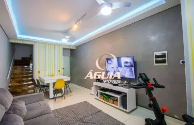 Sobrado à venda, 126 m² por r$ 660.000,00 - vila linda - santo andré/sp