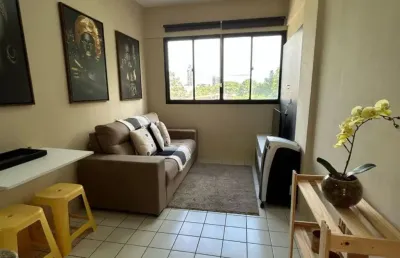 Apto studio - 01 quarto - mobiliado - excelente localização em casa forte/recife – 35 m² - com vaga garagem coberta