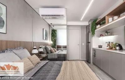 Bela vista apartamento studio a venda de 1 dormitorio 25m² novo com lazer completo!