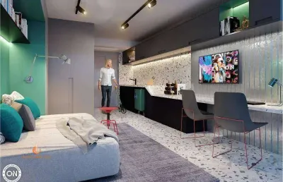 Oportunidade! studios a venda no paraiso,2 dormitórios,46 m² de área construída. pronto para morar,em excelente localização!