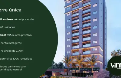 Apartamento de alto padrão com 2 suítes - varanda com churrasqueira