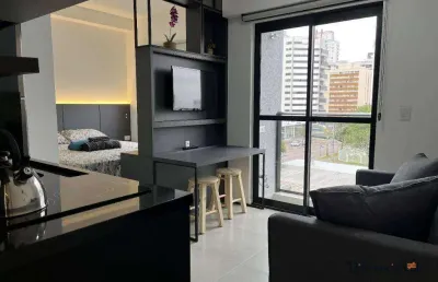 Apartamento para alugar, 23 m² por r$ 3.100,00/mês - água verde - curitiba/pr
