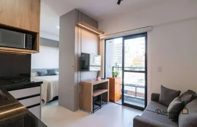 Apartamento com 1 dormitório para alugar, 23 m² por r$ 2.900,47/mês - água verde - curitiba/pr