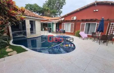 Casa com 4 dormitórios, 400 m² - venda por r$ 2.350.000,00 ou aluguel por r$ 9.120,00/mês - praia do siqueira - cabo frio/rj