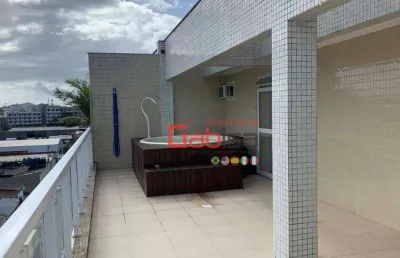 Cobertura com 4 dormitórios à venda, 216 m² por r$ 1.100.000,00 - braga - cabo frio/rj