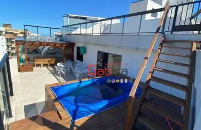 Apartamento triplex com 4 dormitórios à venda, 340 m² por r$ 1.490.000,00 - algodoal - cabo frio/rj