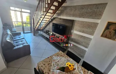 Cobertura com 3 dormitórios à venda, 120 m² por r$ 750.000 - braga - cabo frio/rj