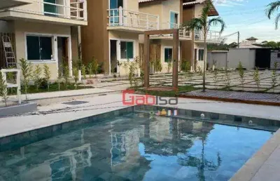 Casa com 3 quartos nova em condomínio com piscina e sauna à venda, 90m² por r$ 459.000,00 - praia rasa - armação dos búzios/rj