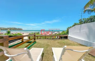 Casa pe na areia vista pra o mar  com 4 dormitórios à venda, 150 m² por r$ 4.500.000 - geribá - armação dos búzios/rj