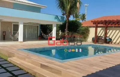 Casa com 3 dormitórios à venda, 250 m² por r$ 2.200.000 - palmeiras - cabo frio/rj