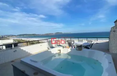 Cobertura com 4 dormitórios à venda, 250 m² por r$ 2.900.000,00 - centro - cabo frio/rj