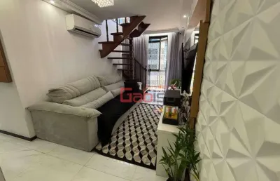 Cobertura com 3 dormitórios à venda, 120 m² por r$ 1.200.000,00 - vila nova - cabo frio/rj