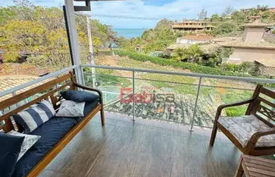 Casa vista pra o mar com 4 suites + 3 apartamentos  à venda,  por r$ 3.200.000 - geribá - armação dos búzios/rj
