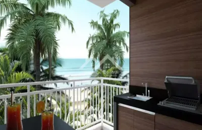 Apartamento novos, frente mar com 2 dormitórios (1 suíte)