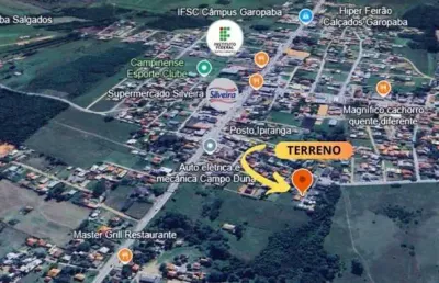 Terreno à venda na vilmar costa, 109, campo duna, garopaba, 347 m2 por r$ 267.000