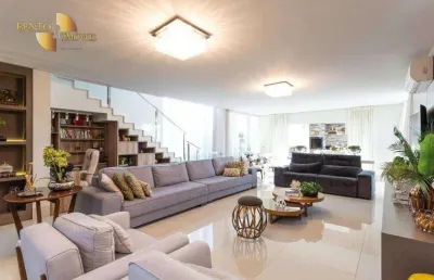 Casa com 4 dormitórios à venda, 605 m² por r$ 5.500.000,00 - condomínio residencial florais dos lagos - cuiabá/mt