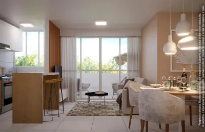 Apartamento com 2 quartos e varanda no bairro de dois carneiros, em jaboatão dos guararapes.