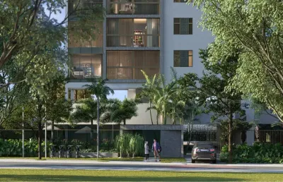 Apartamento studio no bairro de casa forte em recife, com suíte e área de lazer completa.
