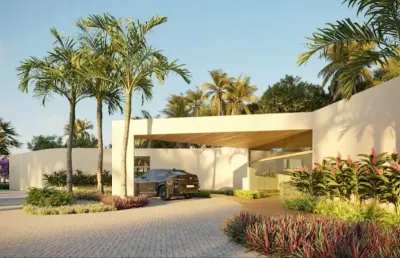 Mansão na praia de carneiros em condomínio estilo resort de alto padrão, com 4 quartos, garagem para 3 carros e dependência completa de empregada.
