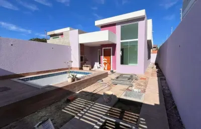 Casa linear moderna com 03 dorm. em village rio das ostras  -  rio das ostras