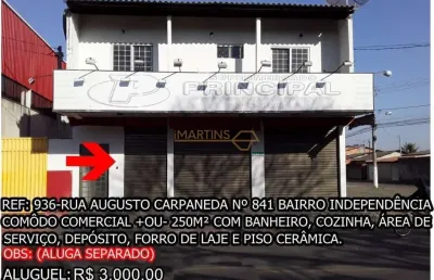 Sala comercial para alugar no bairro independência - araguari/mg