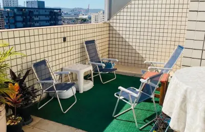 Oportunidade imperdível: cobertura triplex porteira fechada no boqueirão, santos!
