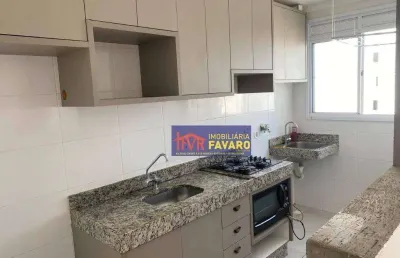 Apartamento setimo andar para locação no spazio lille.    02 dormitórios (sendo com armario e cama beliche)  sala;  cozinha planejada com cooktop.