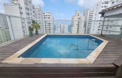 Cobertura com 2 dormitórios, 180 m² - venda ou aluguel - pitangueiras - guarujá/sp