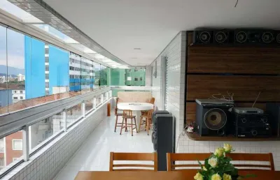 Apartamento garden para venda em são vicente, centro, 3 dormitórios, 3 suítes, 5 banheiros, 2 vagas