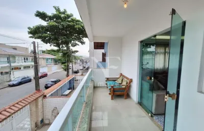 Casa sobreposta para venda em santos, estuário, 3 dormitórios, 3 suítes, 5 banheiros, 1 vaga