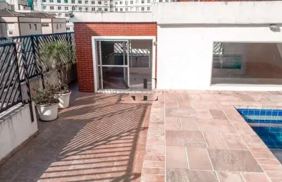 Cobertura duplex para venda em santos, josé menino, 3 dormitórios, 1 suíte, 4 banheiros, 2 vagas